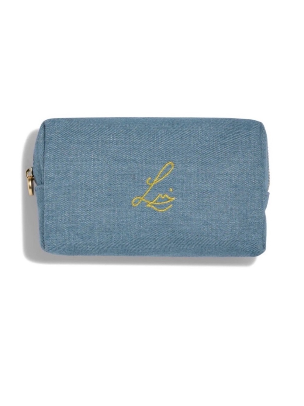 Lisa Eldridge Denim makeup cosmetic toiletry pouch bag